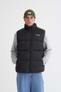 Mens Down Vests: MENS STREET PUFFER VEST BLACK