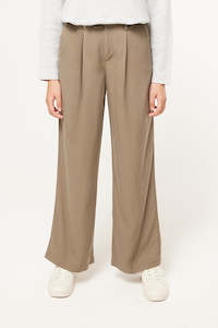FRANKIE PLEAT PANT TAUPE
