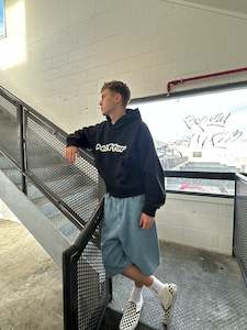 MENS SUB CROP HOOD/VERT BLACK