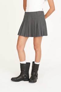 Womens Skirts: FREDDIE MINI SKIRT CHARCOAL