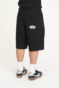 Mens Shorts: BOX DENIM JORT/SLAB BLACK