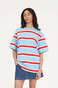 BROOKLYN RELAX TEE BLUE/POPPY