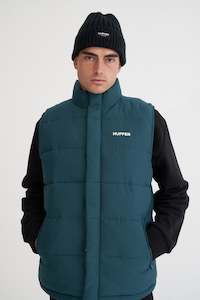 Mens Down Vests: MENS HUFFER PUFFER VEST EMERALD