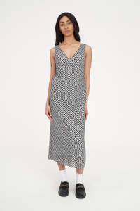 ROONEY MIDI DRESS BLACK/CHALK
