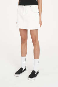 97 TWILL MINI SKIRT CHALK