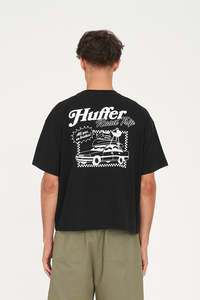 Mens T Shirts: BLOCK CROP TEE 220/GAS IT BLACK