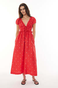 End Of Season: MARINA CELINE DRESS RUBY RED/PINK