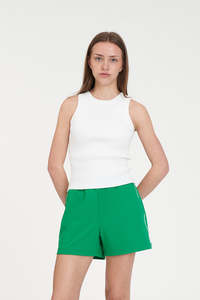 Womens Tops: ROGUE RIB TANK WHITE