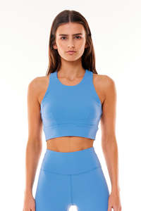 Womens Tops: MISSIONS PERFORMANCE CROP SURF BLUE