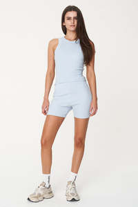 Womens Tops: CLASSIC RIB TANK BLUE HAZE