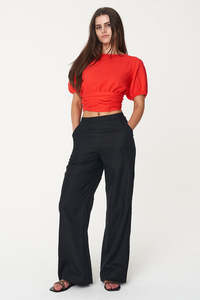 Womens Tops: CASA WRAP TOP RUBY RED