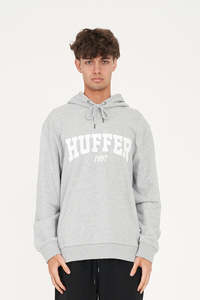 Hoods Crews: MENS TRUE HOOD/UNI GREY MARLE