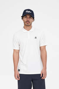 Mens Shirts: TECH CLASSIC SS POLO CHALK