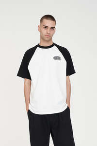 RAGLAN SS TEE 220/SLAB CHALK