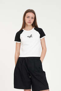 RAGLAN MINI TEE/FLUTTERBY CHALK