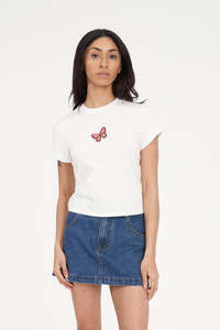 MINI TEE/FLUTTERBY CHALK