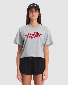 Women S Short Sleeves: BELLA TEE/CREAM GREY MARLE