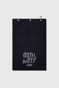 Golf: GOLF BALLS TOWEL BLACK