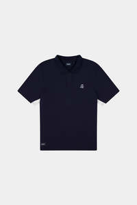 Mens Shirts: TECH PANEL CLASSIC SS POLO NAVY