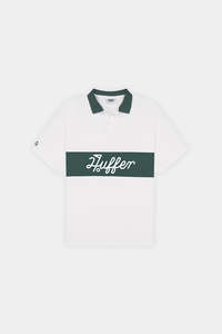 PAR LINE SS POLO CHALK/GOLF GREEN