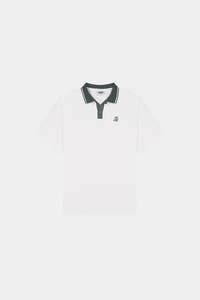 Mens Shirts: MENS CHECK PAR SS POLO CHALK