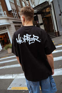 Mens: BLOCK TEE 190/ETCHING BLACK