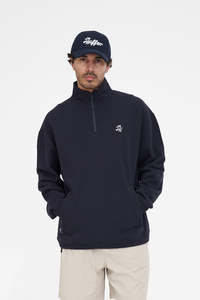 Mens Hoods Crews: CLUB 1/4 ZIP FLEECE NAVY