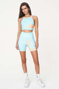 3 BALLER CROP ORANGE /AQUA