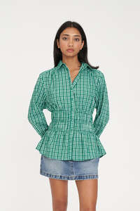 ADA SHIRT GREEN/BLUE