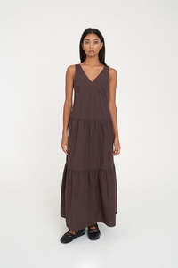 FREIDA MAXI DRESS CHESTNUT