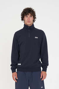 Hoods Crews: OFF COURT 1/4 ZIP NAVY