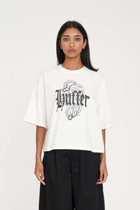 BOXY TEE 220/COILED CHALK