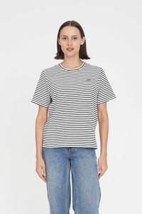 ALFIE STRIPE CLASSIC TEE CHALK/BLACK