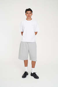 Mens Shorts: EXTRA BAGGY TRACK SHORT GREY MARLE