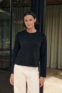 Women S Long Sleeves: CLASSIC LS TEE/3BALL BLACK