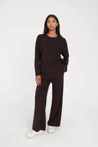MERINO LOUNGE PANT CHESTNUT