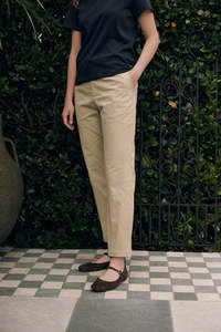 Womens Pants: CLASSIC SLIM ANKLE PANT CAMEL