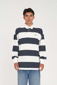 Hoods Crews: BENSON LS GRAND RUGBY ASPHALT/CHALK