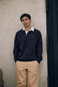 Hoods Crews: RUGBY FLEECE JERSEY/3BALL NAVY