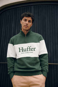 Hoods Crews: PANEL 1/4 ZIP JERSEY EMERALD