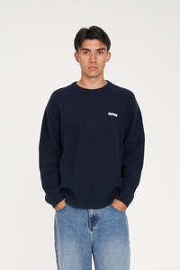 Mens: FLEET KNIT CREW NAVY