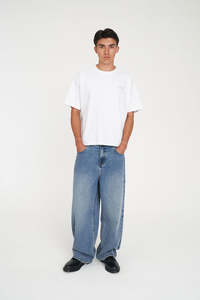 Mens Pants: MENS BAGGY DENIM JEAN CANYON BLUE
