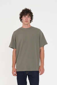 Mens Short Sleeves: WAFFLE SUP TEE KHAKI