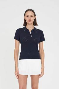 Golf: WOMENS DIAMOND KNIT POLO NAVY