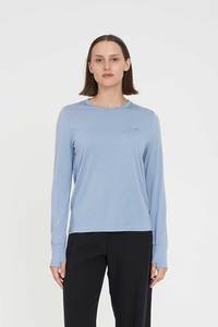 Women S Long Sleeves: MERINO LS LANEWAY TEE STEEL BLUE
