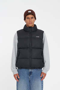 Mens: MENS RIDER PUFFER VEST BLACK