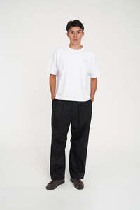 Mens Pants: BROAD PANT BLACK
