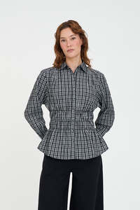 Womens Shirts: ADA SHIRT BLACK/BISQUE