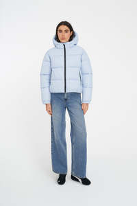 Womens Down Jackets: WMNS STREET PUFFER JKT MIST BLUE