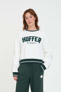 RAGLAN CROP CREW/POINTERS CHALK
